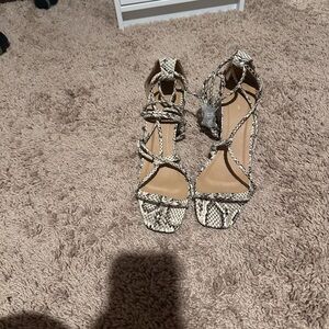 Women's Snakeskin Strappy Sandals